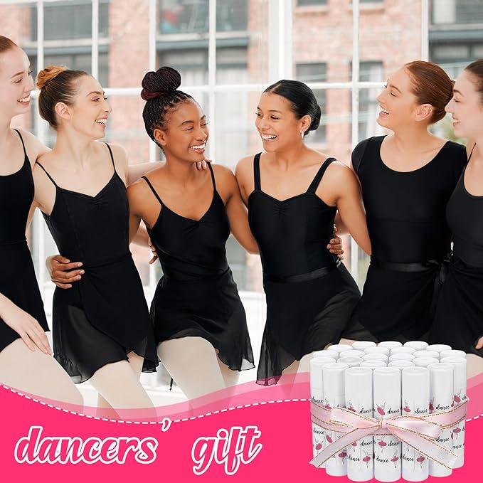 24 Pack Dance Theme Ballet Lip Balms Bulk Moisturizing Lip Balms Back To School Gift Ballet Gifts Lip Balm Christmas Thanksgiving Day Dance Party Thanks Gift for Dancer Girl Woman