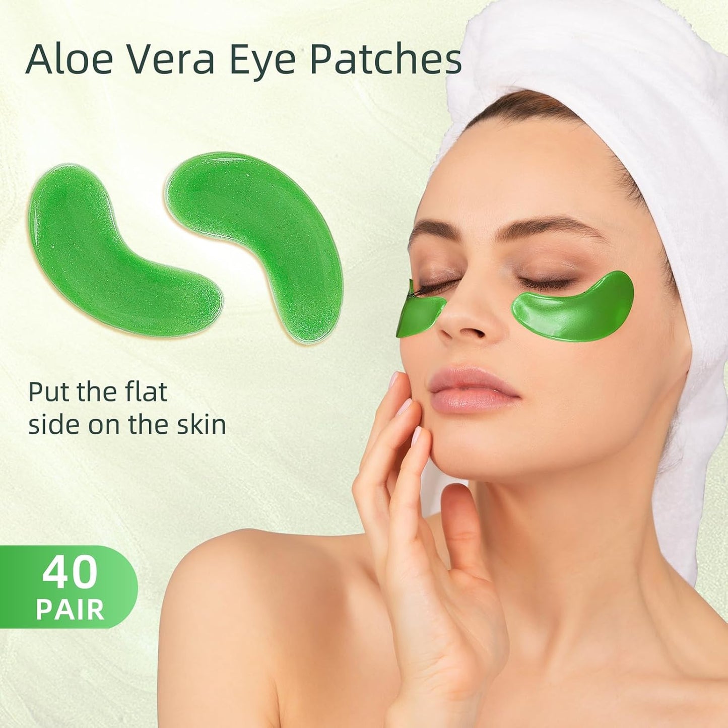 Under Eye Patches, 40 Pairs Eye Mask for Dark Circles, Puffy Eyes, Undereye Bags,Wrinkles,Eye Mask Patches with Aloe Vera, Eye Treatment Skin Care for Men & Women Gift