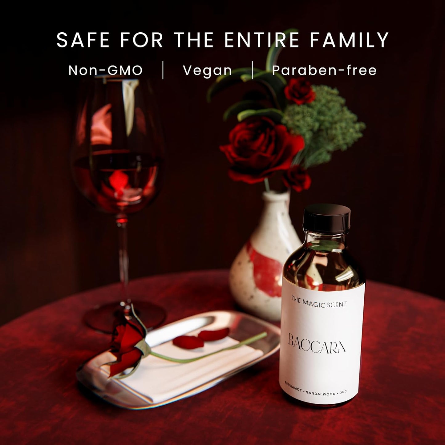 Baccara Diffuser Oil - Hotel & Home Luxury Scents Inspired by Baccarat Rouge - Diffuser Oil Scents for Home Designed for Use in All Diffusers - 8.5 fl oz, 250 mL