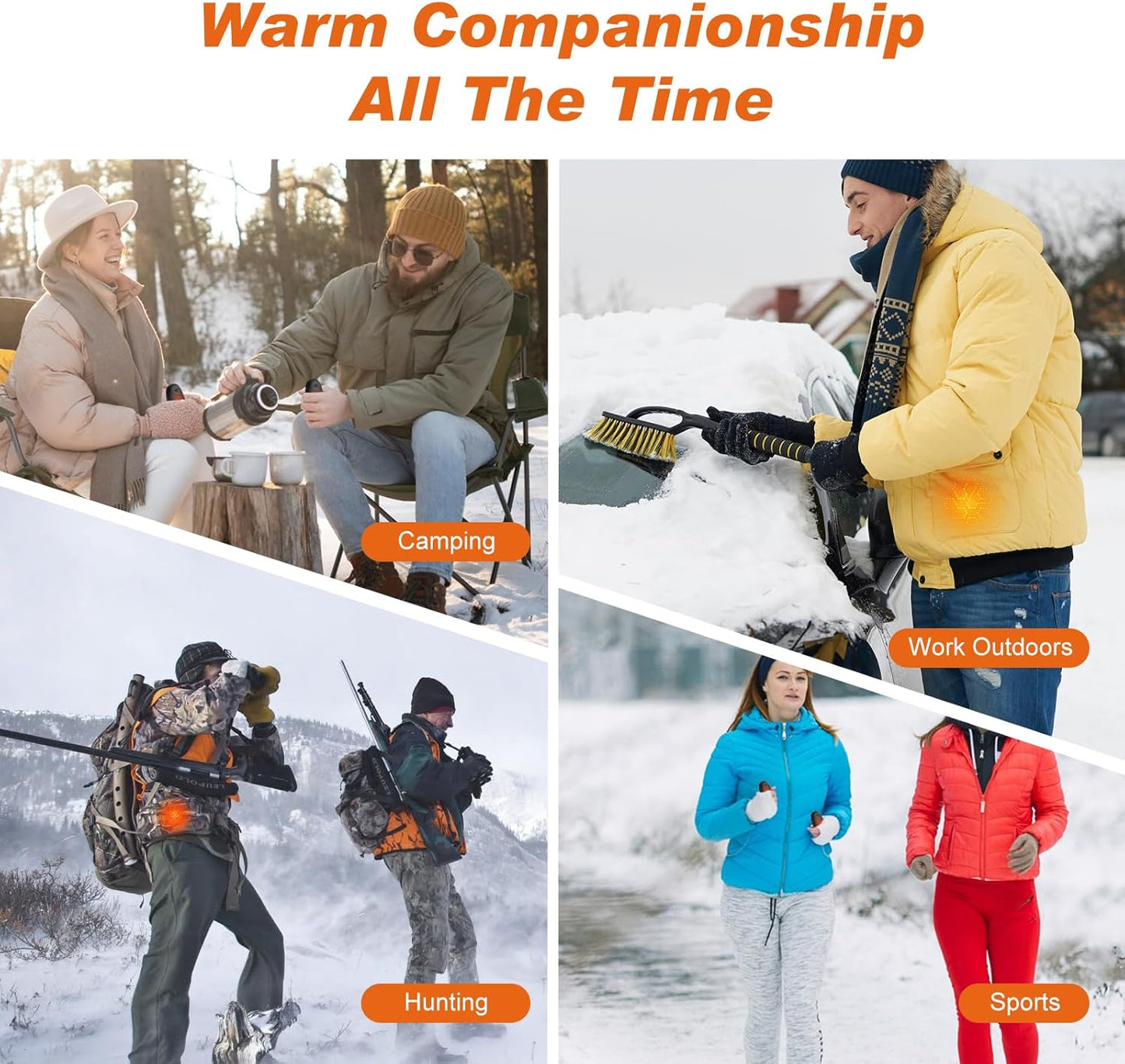 Hand Warmers 2 Pack with 10000mAh Charging Box,Portable Pocket Heater,24Hrs Long Safe Heat,Outdoor, Travel, Golf, Hunting, Camping,Gifts for Men Women