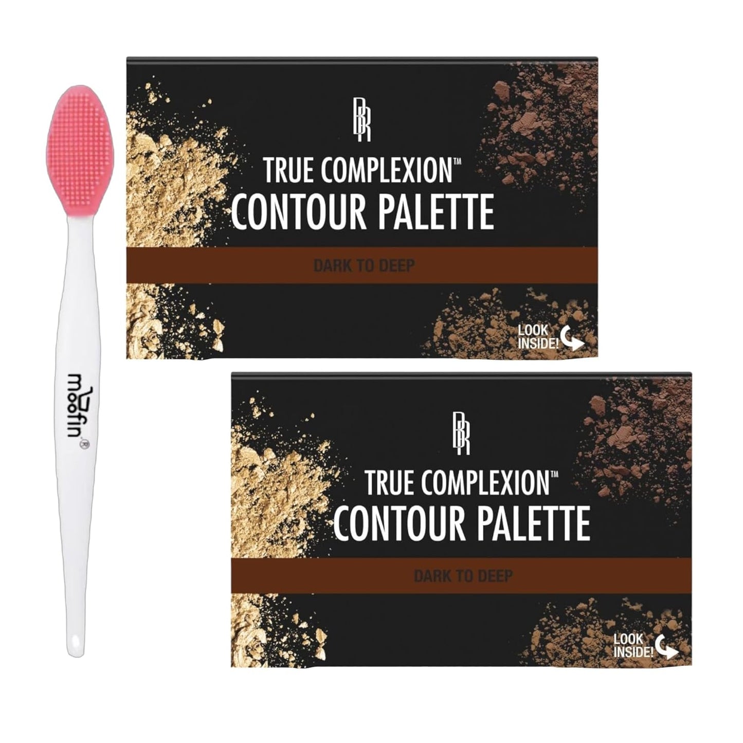 Contour Palette True Complexion, Dark To Deep, With Nose Cleaning Brush, Sculpting Palette Highlighting Powder Contouring Palette, Blendable Shades For Definition [Pack Of 2]
