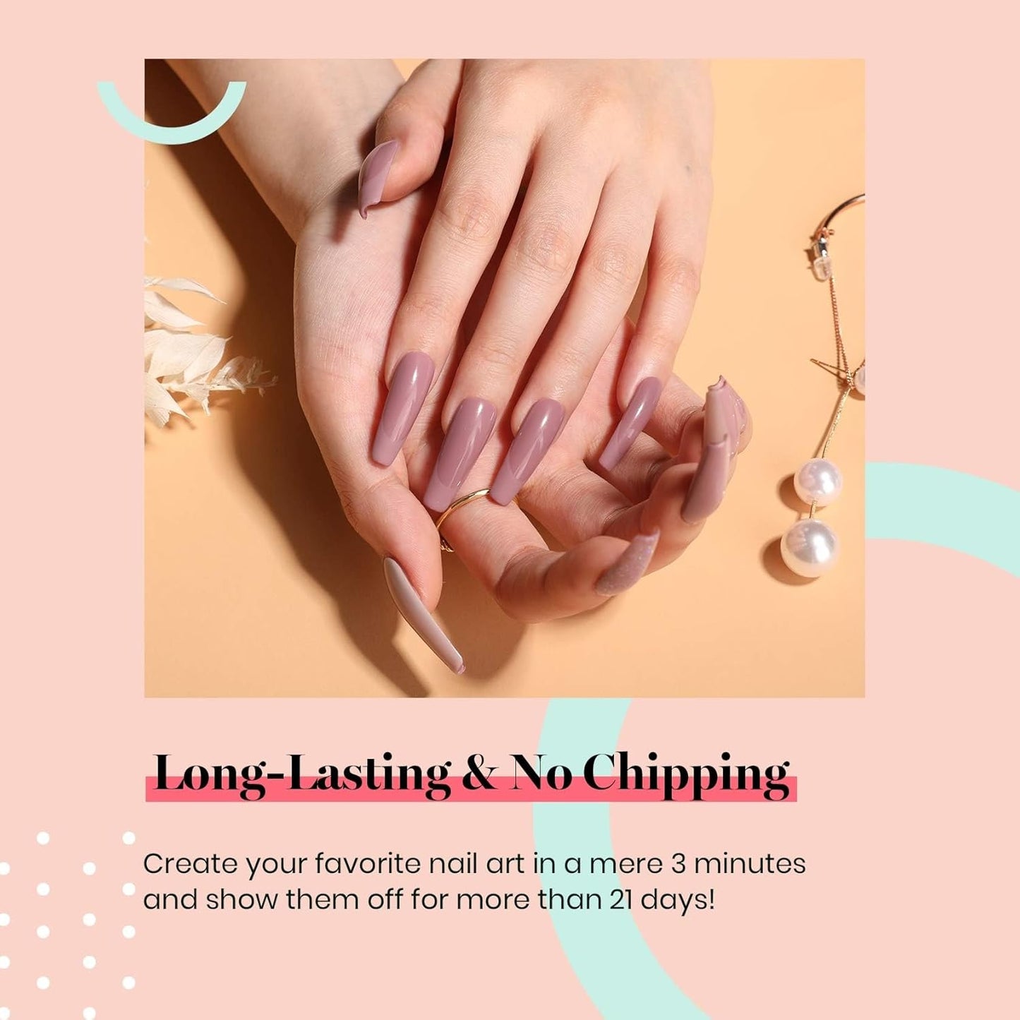 Beetles Grey Gel Nail Polish, 1Pcs 15ml Nude Angelina Grey Purple Gel Polish Soak Off UV LED Lamp Nail Art Salon DIY Design at Home Manicure Gifts for Women