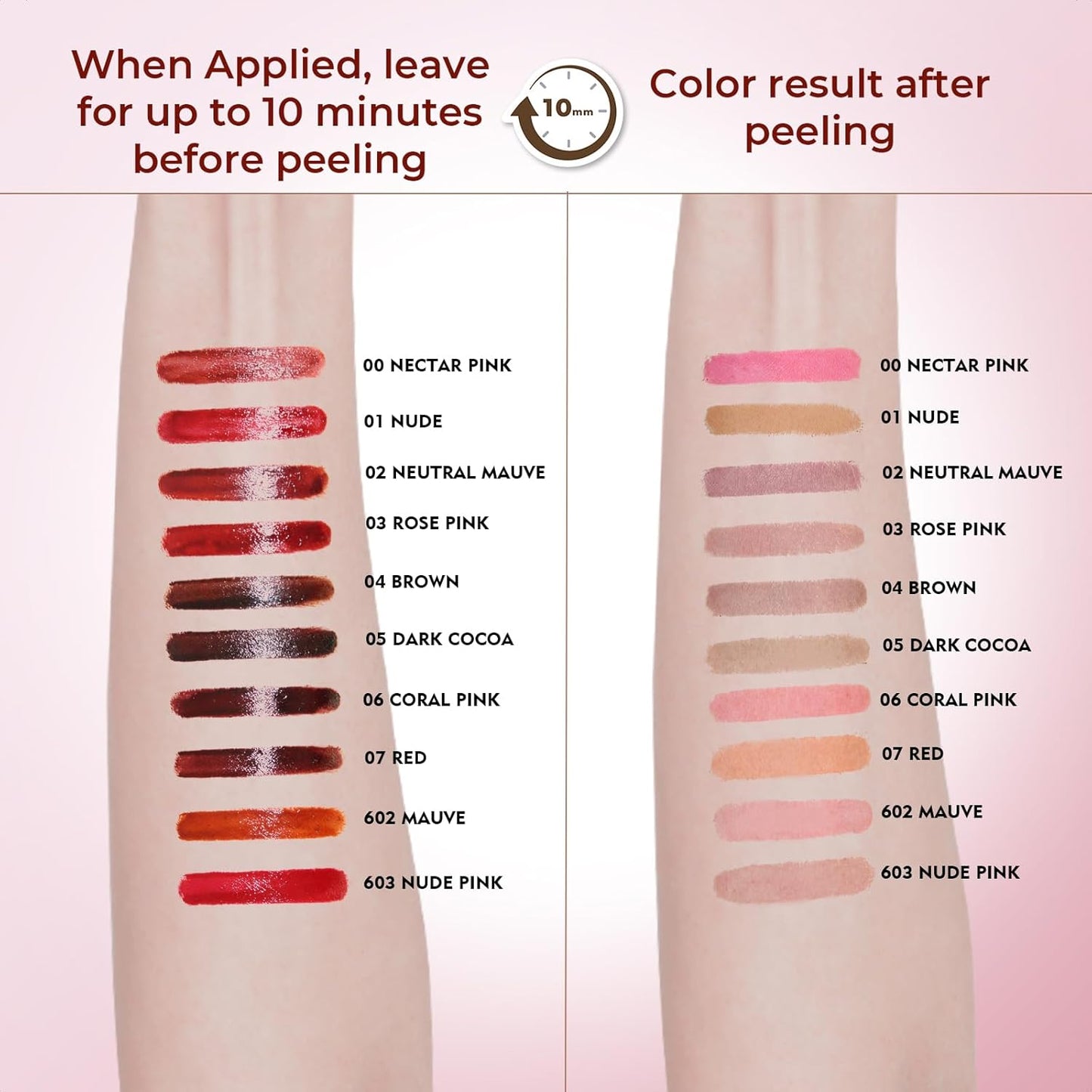 Lip Liner Stain Peel Off with Tweezer, Long Lasting Matte Lip Lipstick Tint Tattoo, Highly Pigmented Color Lip Liners Makeup, Waterproof, Transfer-proof Lipstain for Women, for All Skin Types, Mauve