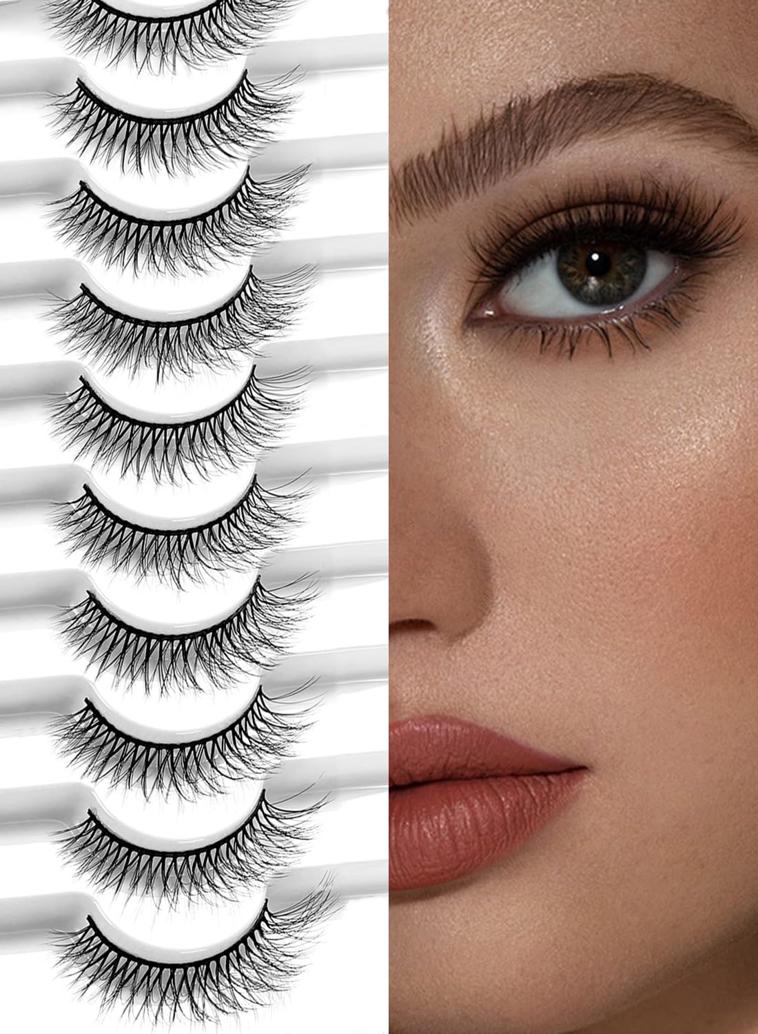 Classic Lash Extensions – 10-12mm – Fake Eyelashes – Luxurious Natural Mink Lashes Eyelash Extensions – Comfortable and Easy to Apply – High-End Fiber Lashes for Superior Volume