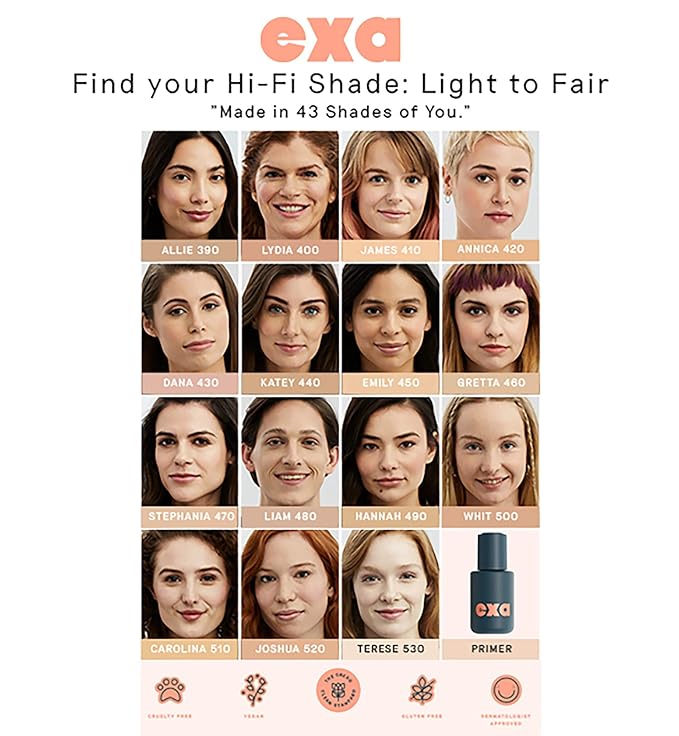Exa Beauty - Natural High Fidelity Foundation | Clean, Vegan, Cruelty-Free Makeup (Xia 120)