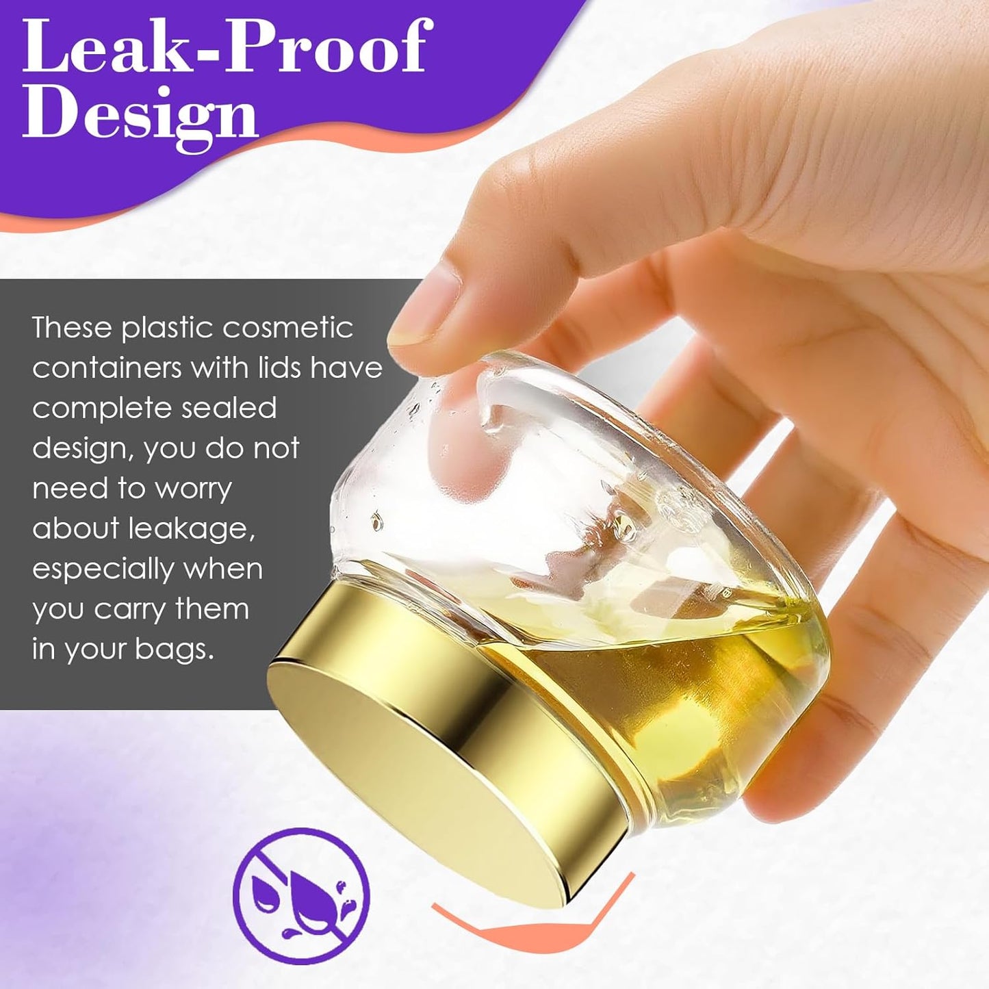 36 Pack 8 oz Plastic Cosmetic Containers With Lids Refillable Clear Empty Travle Jars Containers for Body Butter,Sugar Scrubs,Cream,Lotions,Candy, Waterproof Label&Spatulas - (Black Lid)