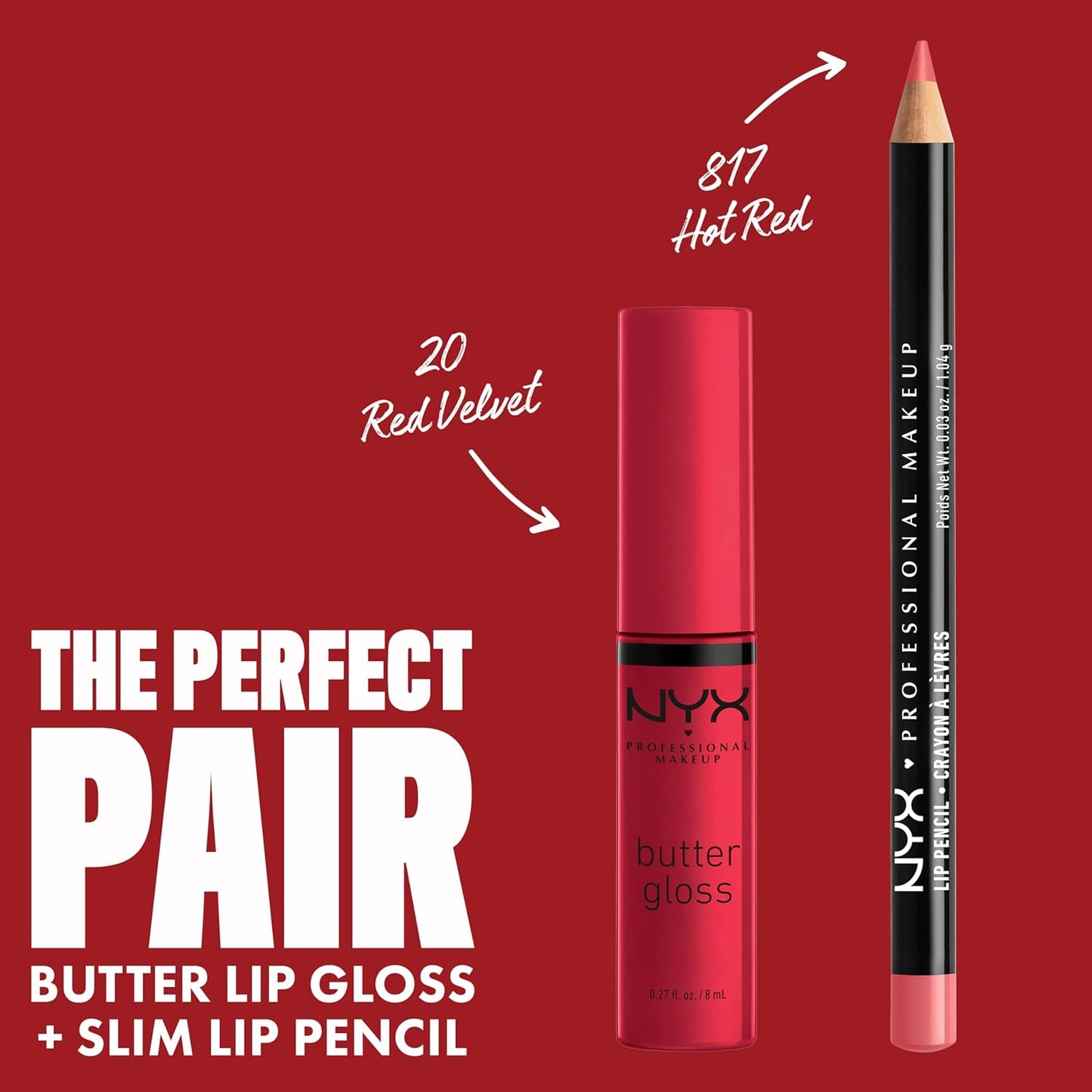 NYX PROFESSIONAL MAKEUP Butter Gloss, Non-Sticky Lip Gloss - Red Velvet (Deep Red)