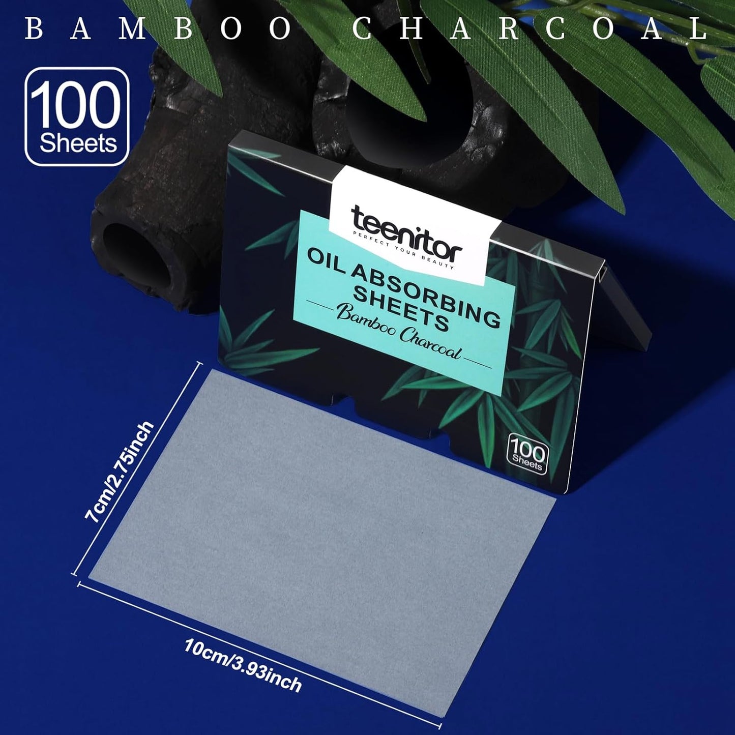 Teenitor 1200 Counts Oil Absorbing Sheets for Face, Oil Blotting Sheets for Face, Bamboo Charcoal Blotting Paper for Oily Skin Face Oil Sheets, Oil Wipes for Face Oil Control Film