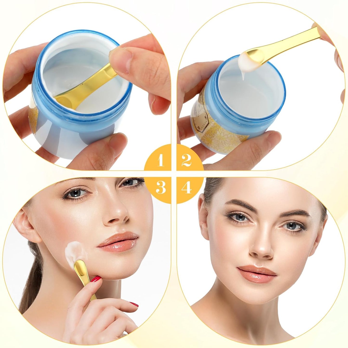 Prasacco 3 Pcs Skincare Spatula Metal Makeup Spatula Mini Cosmetic Spatula Small Scoops Facial Applicator Tool Beauty Spatula For Face Mask Eye Cream Lotions Moisturizers