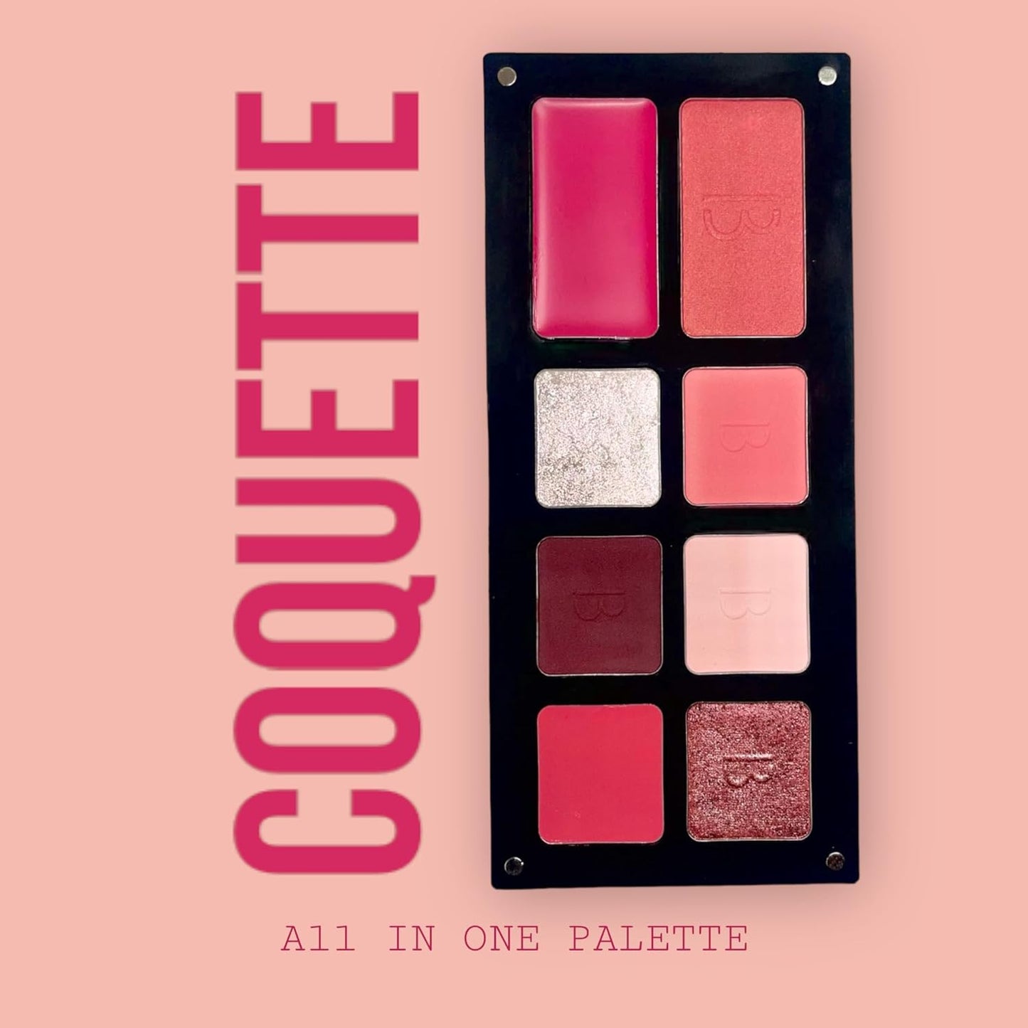 Multi-Effect Palette | All In One Palette | Bianca Makeup | Reusable Magnetic Palette | With Eyeshadows, Lipstick, and Blush | Find the effect you desire | Makeup Palette (Coquette)