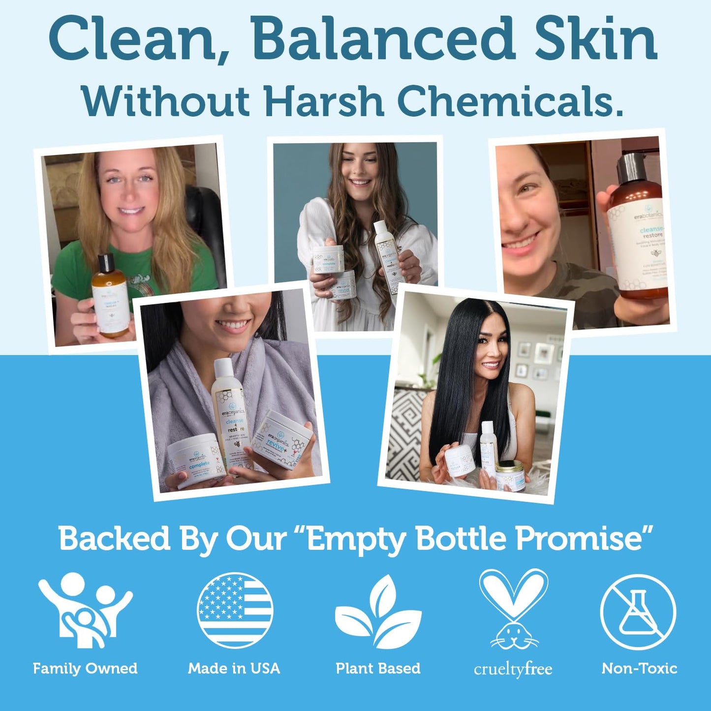 Era Organics Manuka Honey Face Wash for Women, Men - Sulfate Free Moisturizing Cleanser, Organic Aloe Vera - Soothing Plus Gentle on Dry Skin Facial Cleanser Made in USA - 8oz