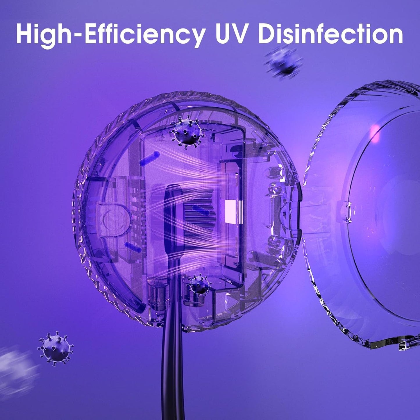 iHave Toothbrush Sanitizer – Wall-Mounted UV Toothbrush Holders for Bathrooms, Stylish Bathroom Accessories and Bathroom Decor for Home & RV, Travel Essentials, Cool Gadgets (Black)