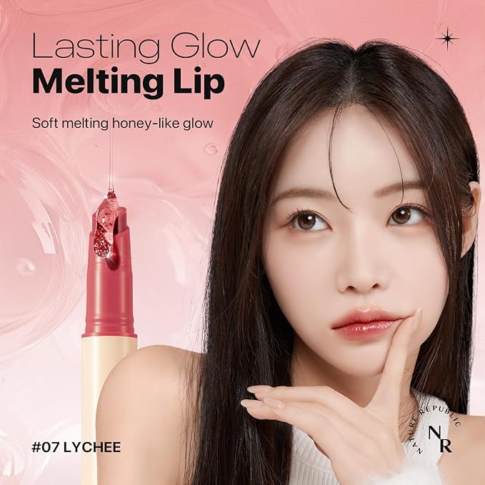 Nature Republic HONEY MELTING LIP 6-10 (07 LYCHEE) K-BEAUTY, Lip Plumper, Tint, Balm, Korean, Lip GlossCute, Glow