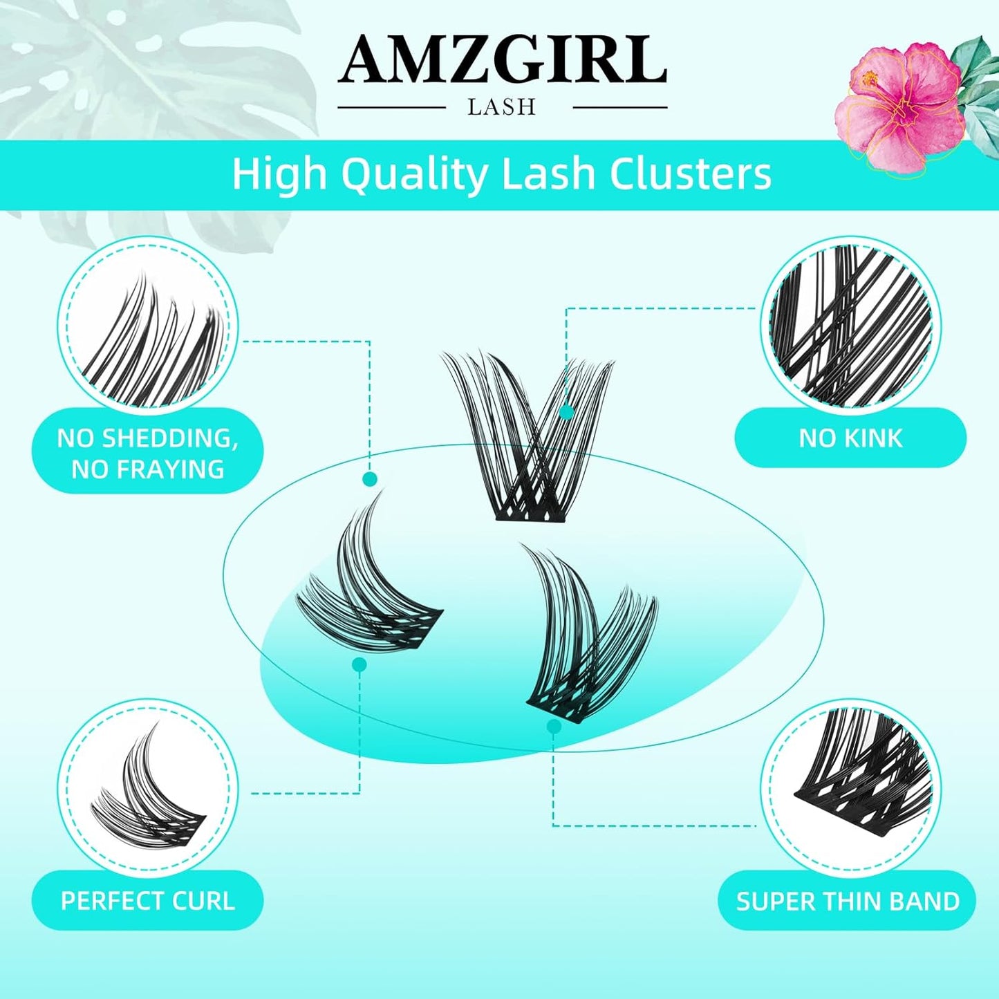 Lash Clusters Wet Look 168Pcs Eyelash Cluster Ultra-Thin Lash Band Eyelashes Extensions Spiky Anime Wide Span Lashes(Hollyhock,D-16mm)