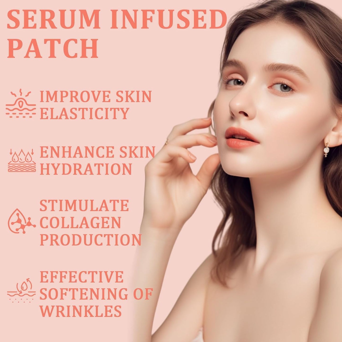 Micro Eye Patches, Under Eye Patches with Hyaluronic Acid, Smile Line Patches for Puffy Eyes and Dark Circles, Women Forehead Anti Wrinkle Patches, Under Eye Masks for Skin Care (2 Pack)