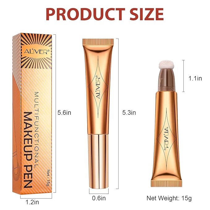 Blush Beauty Wand, Matte Face Blush with Cushion Applicator, Natural Silky Smooth Creamy Liquid Blush Wand, Lightweight Blendable Blush Stick for Cheek, Cruelty-free (Soft Rose)