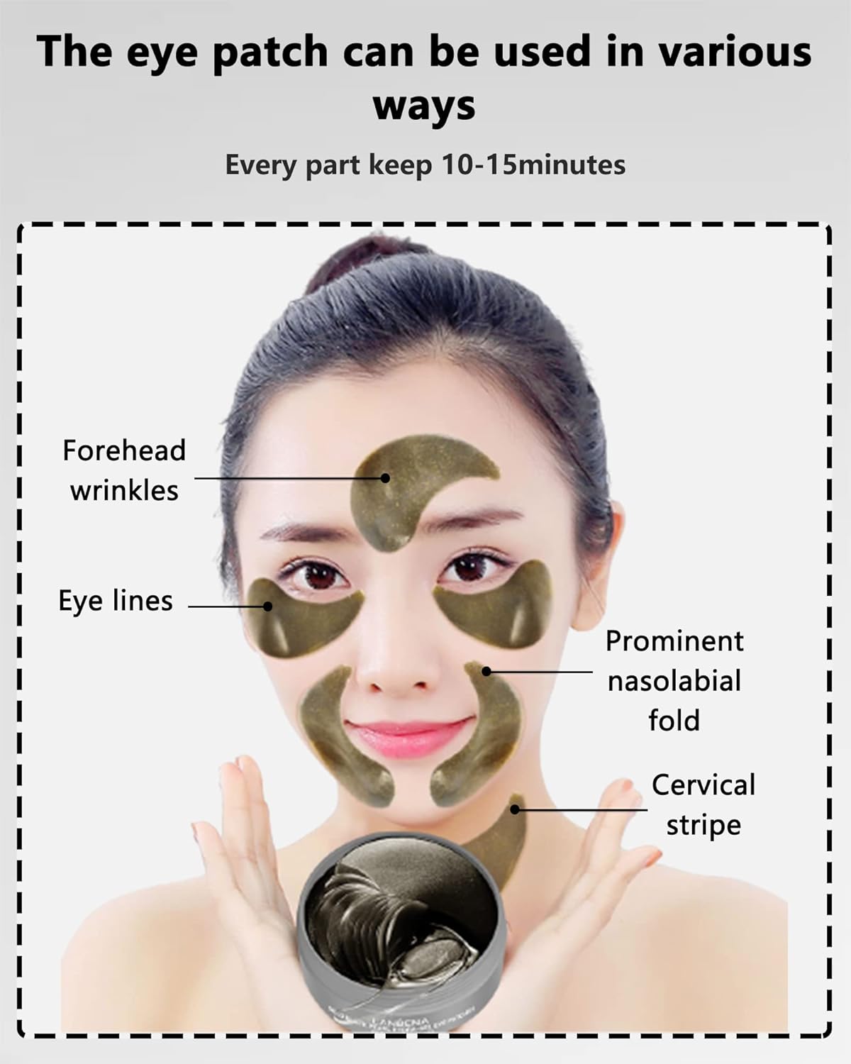 Under Eye Patches (60Pcs) - Upgraded Eye Mask Black Pearl & Collagen, Eye Treatment Mask, Under Eye Bag Treatment, Eye Mask for Puffy Eyes, Anti-Aging, Anti-Wrinkle, Fine Lines, Under eye Dark Circles