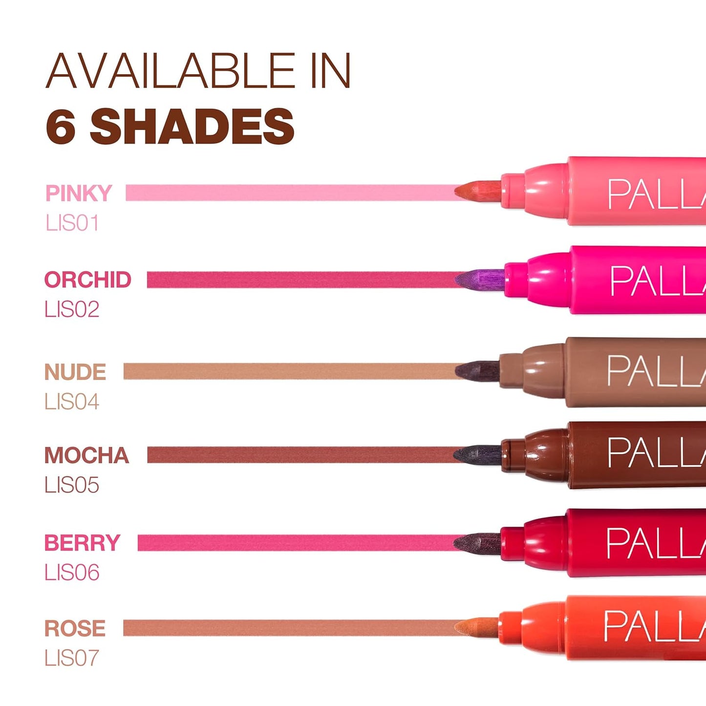 Palladio Lip Stain, Hydrating and Waterproof Formula, Matte Color Look, Longlasting All Day Wear Lip Color, Smudge Proof Natural Finish, Precise Chisel Tip Marker, Rose