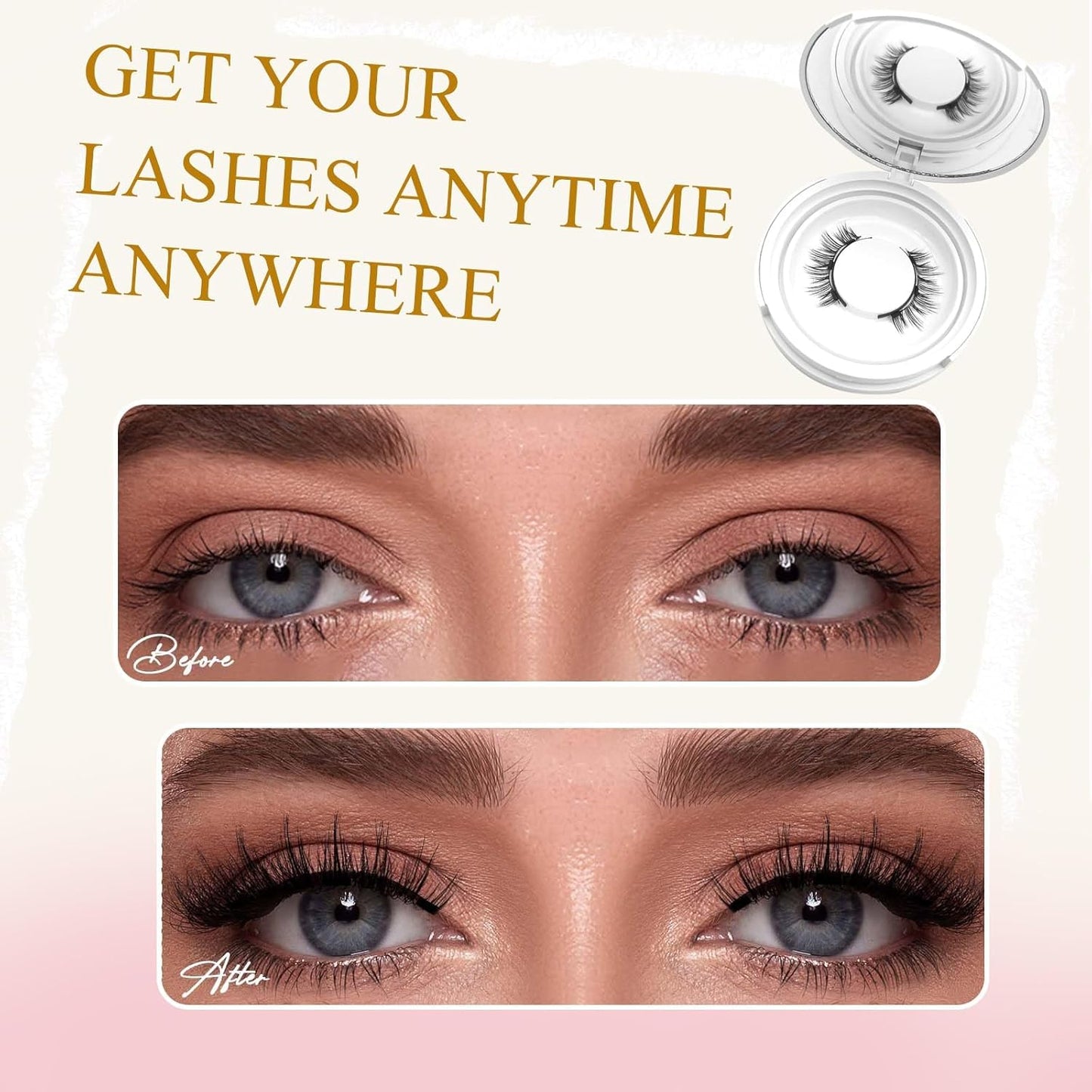 Ealra Craft Magnetic Eyelashes with Applicator,Lumentes Magnetic Eyelashes,3D Soft Flex,Reusable No Glue Needed Soft Lashes for Wmen with All-Day Wear(Natural+Fuller+Simple)