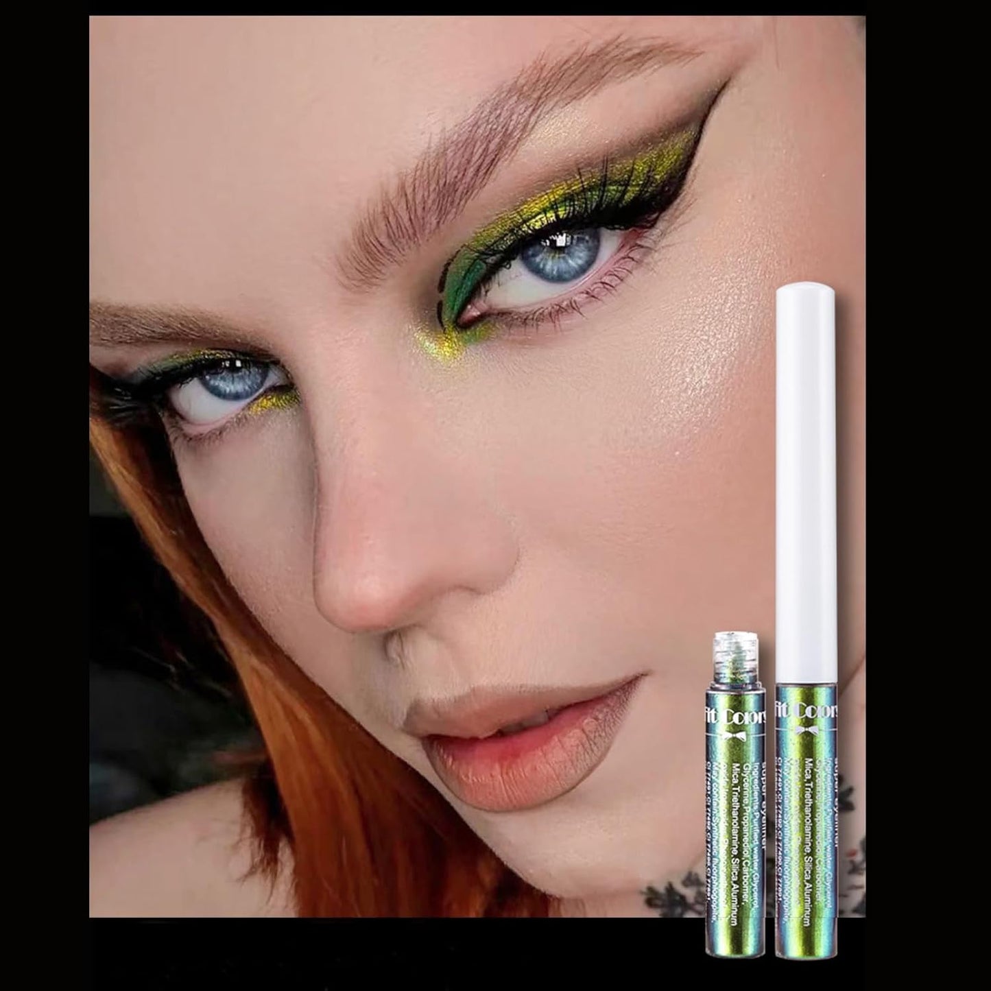 Corlo Glitter liquid eyeliner waterproof, Metallic Intense Color Shifting Colorful Eyeliner, Eyeliner Gel MultiColor Highly Pigmented Gift Kit for Women and Girls (05)