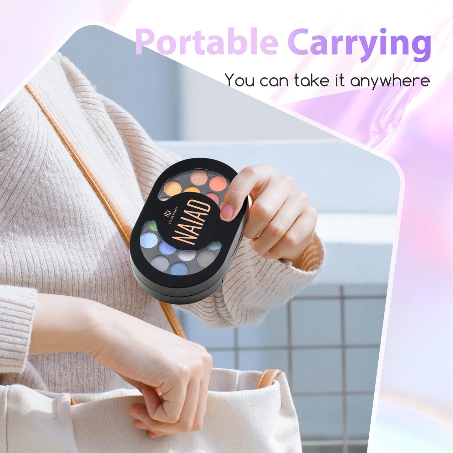 Color Nymph Travel Makeup Palette with Mulit-Colors Eyeshadows,Concealer, Body Glitter,Lip Glosses,Blush,Highlighter,Makeup Applicators And Mirror