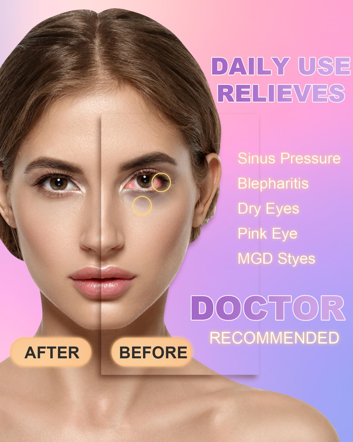 ProCIV 20 Packs Steam Eye Masks, Warming Eye Masks for Dark Circles, Disposable Self-heating Hot Eye Mask Soothing Headache, Dry Eyes, Heating Eye Mask for Stress Eye Fatigue Relief Moher's Day Gift