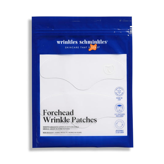 Wrinkles Schminkles Forehead Wrinkle Patches - Reusable Silicone Smoothing Pads for Brow Lift, Wrinkle Smoothers, Reduce Frown Lines & Face Lift (2 Pack)