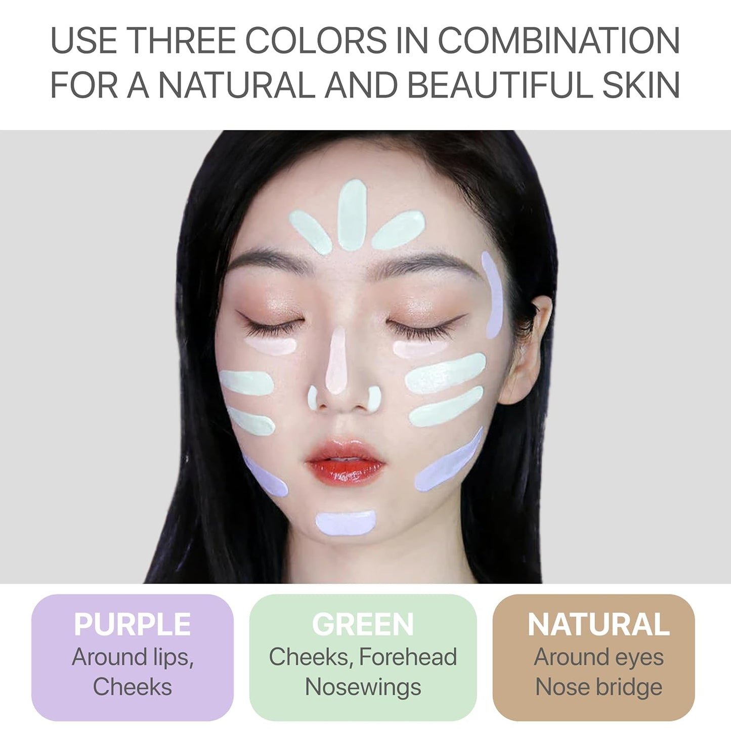 Korean Face Primer 30ml - Korean Makeup & Skincare Lightweight Corrector Base SPF40 Green Cream Corrector - Reduces Redness, Moisturizes for Red, Anti Red, Sensitive Skin with Aloe