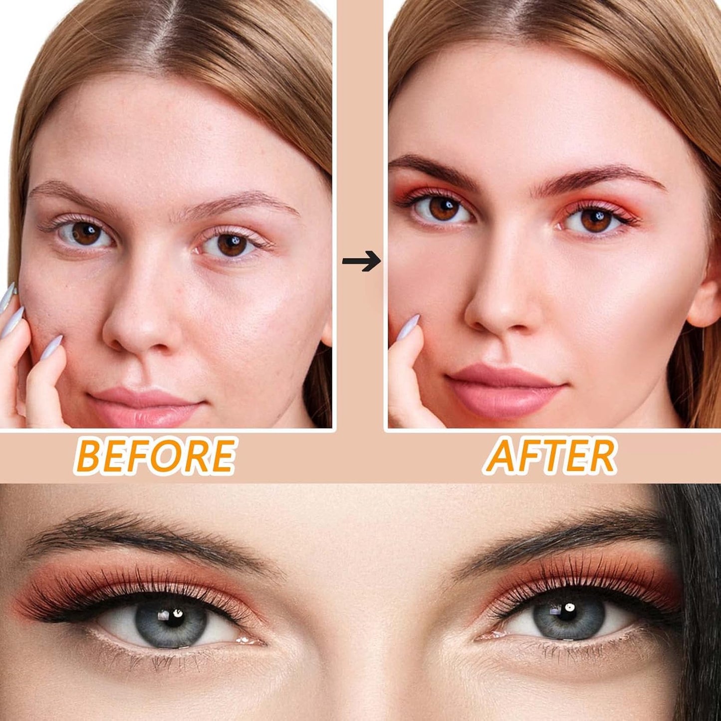 3 PCS Cream Contour Blush Stick,Long Lasting Waterproof Blush Stick for Cheeks&Lips Multipurpose Face Highlighting Concealing Cream,Shimmer Contour Stick Makeup for Women