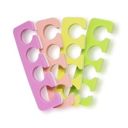 120 PCS Premium Pedicure Toe Separators - Soft & Durable Bulk Salon Pedicure Accessories - 4 Colors