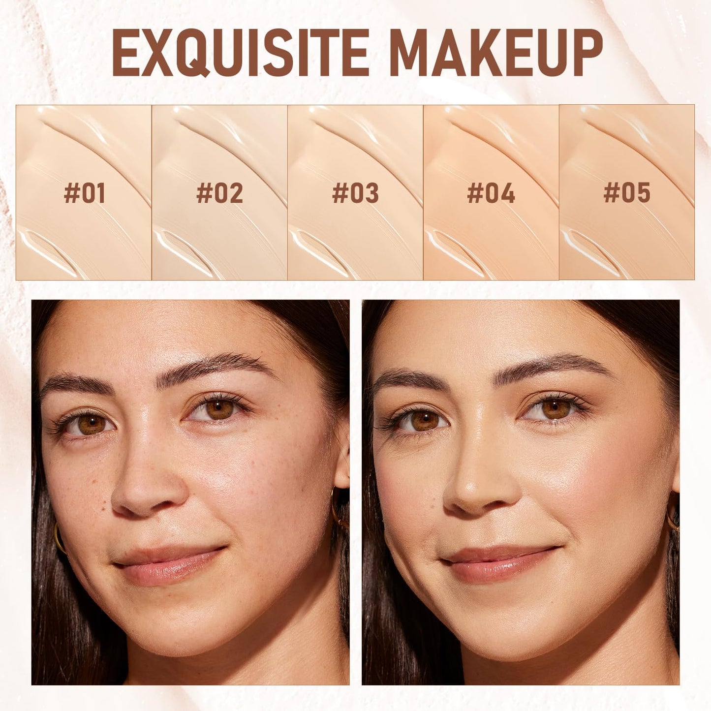 2PCS Long-Lasting Concealer Foundation Stick, Full Coverage Foundation Stick, 2-in-1 Contouring foundation with Brush, Cover Blemishes for All Skin Types (04#Wheat)