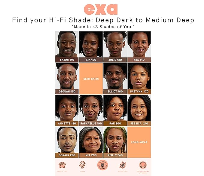 Exa Beauty - Natural High Fidelity Foundation | Clean, Vegan, Cruelty-Free Makeup (Seb 290)