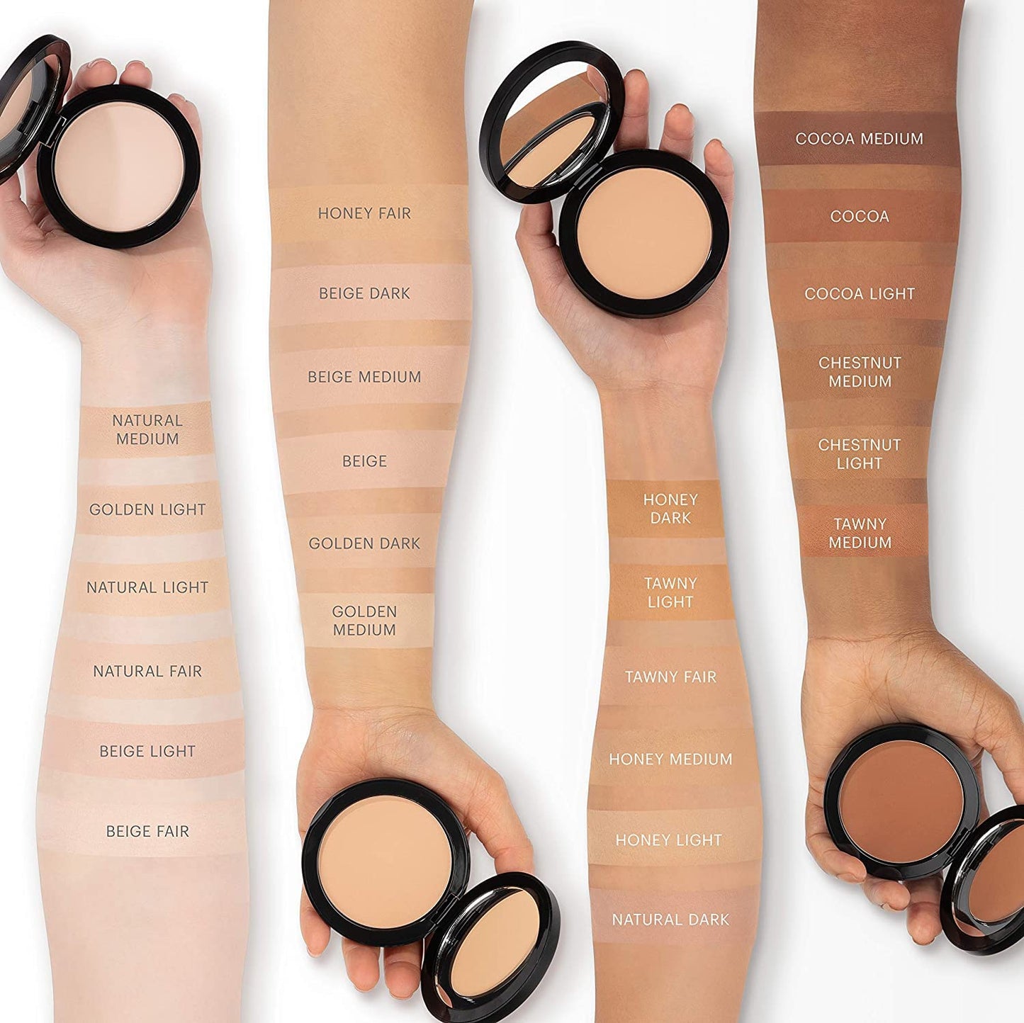 Glo Skin Beauty Pressed Base Powder Foundation Makeup (Cocoa Medium) - Flawless Coverage for a Radiant Natural, Second-Skin Finish