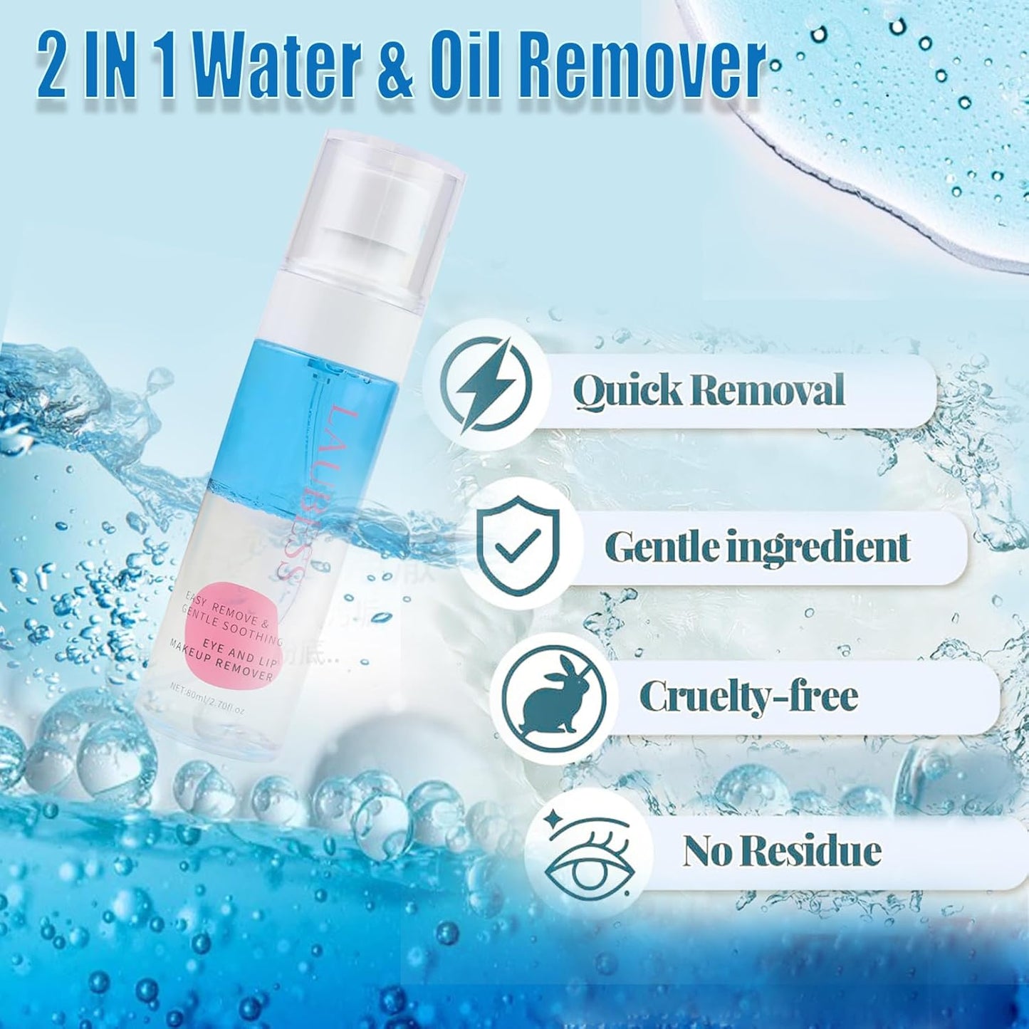 Lash Remover for Lash Extensions 80ml Cluster Lash Glue Remover Individual Lash Extension Remover Lash Cluster Remover Eyelash Glue Remover