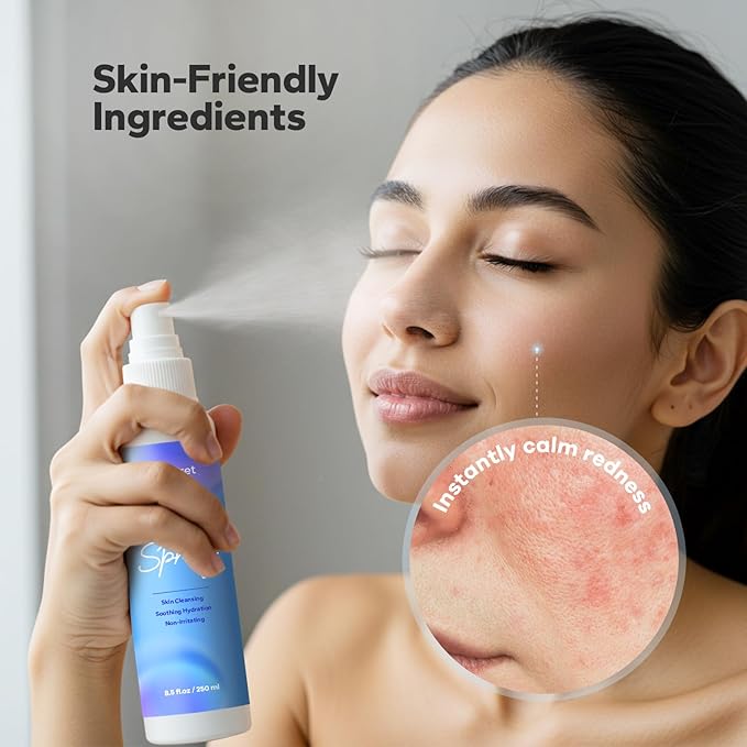 Hypochlorous Acid Spray (8.45 Fl Oz), Facial Spray for Skin Cleansing & Soothing, Hypoallergenic HOCL Sprays for Face & Eyes, All-Purpose Cleaner for Sensitive Skin Care