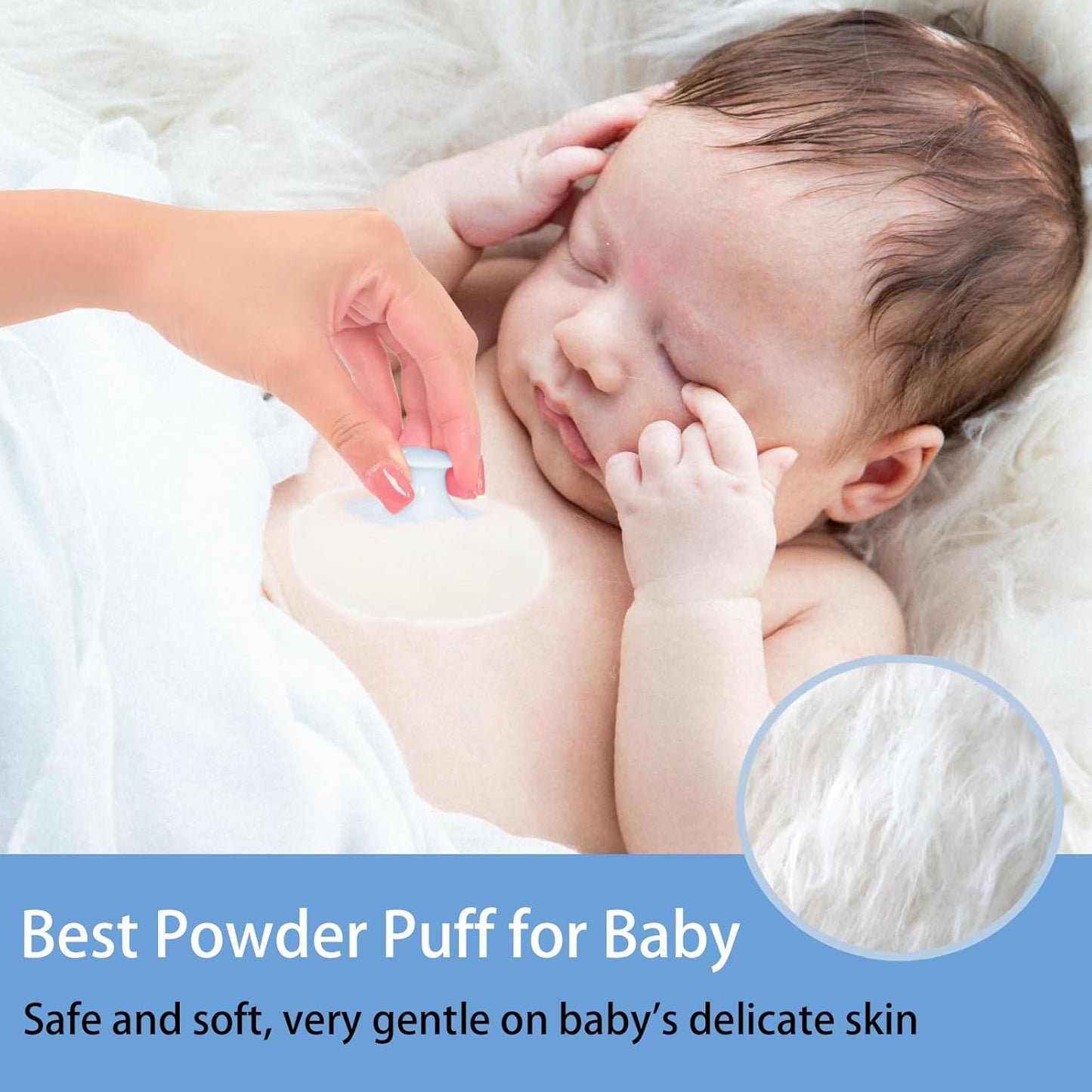 SHIMIDO Body Powder Puff and Container, 3.15" Portable Empty Body Powder Container for Baby Women's Loose Dusting Powder, Powder Case Box with Lids for Bath, Travel and Home Use (Dark&Big Flower)