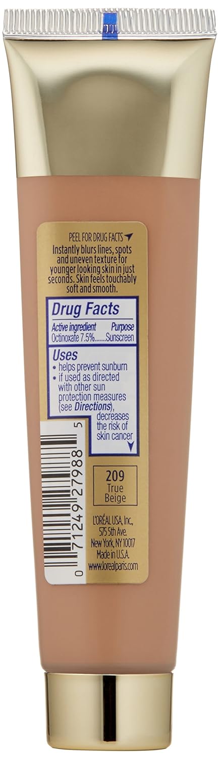 L'oreal Paris Visible Lift Blur Foundation, 209 True Beige, 1.3 Fluid Ounce