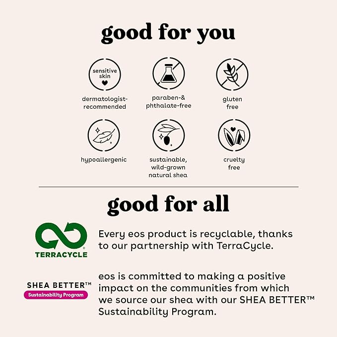 eos 100% Natural Lip Balm- Coconut Milk, All-Day Moisture, Made for Sensitive Skin, Lip Care Products, 0.25 oz