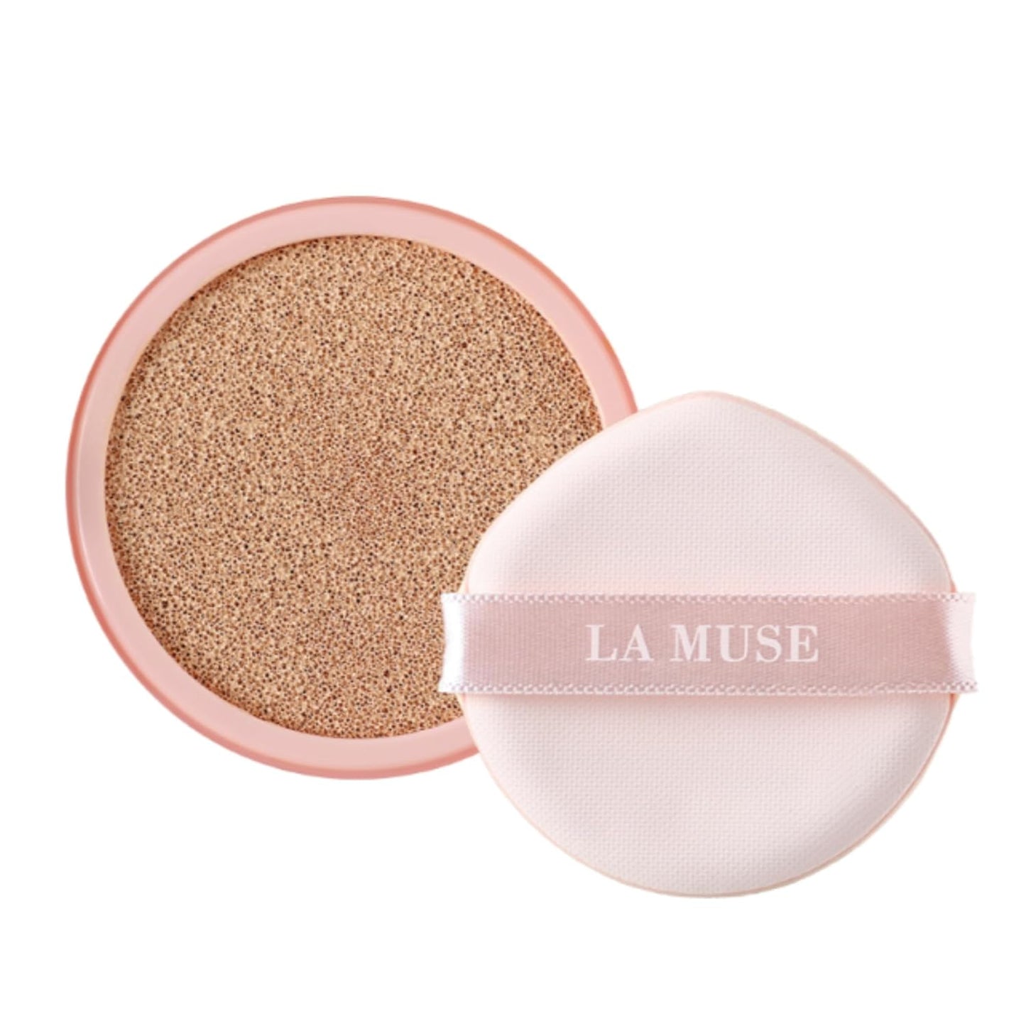 LA MUSE Glow Cushion Foundation No.20 Pure Ivory | Refill Only(13g / 0.46 Ounce) with Water Drop Shape Puff | Easy Application | Perfectly, Seamlessly Covers Difficult Areas Like Nose, Around Eyes
