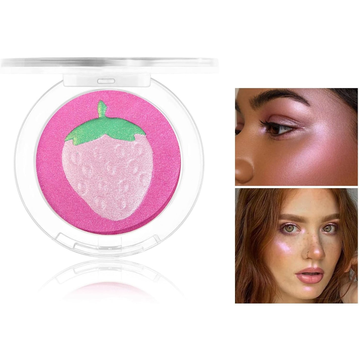 Highlighter Makeup Palette Face Highlighter Palette Glitter Highlighter Powder Palette Iluminadores de Maquillaje for Face Highlighters & Illuminator (Purple)