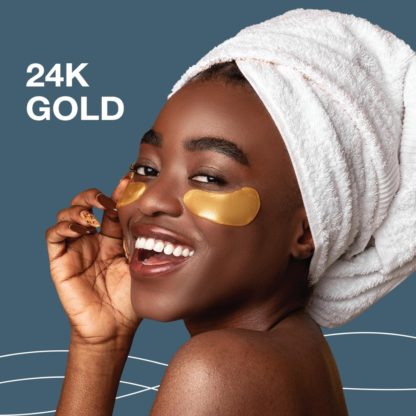 Under Eye Patches for Puffy Eyes and Dark Circles – 24k Gold Under Eye Mask Patches for Puffiness, Beauty & Personal Care Products – Under Eye Masks 60 Pairs Gold Under Eye Patches for Puffy Eyes