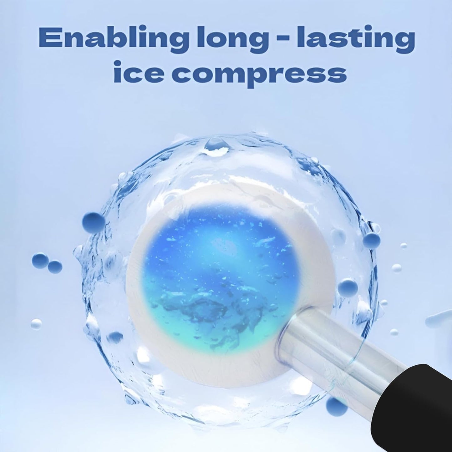 Ice Globes for Face Eyes, Unbreakable Stainless Steel Cryo Massagers for Skincare Routines, Multifunctional Cold Roller Cooling Globes for Puffiness, Sagging Skin, Fine Lines Facial Relaxation (Black)