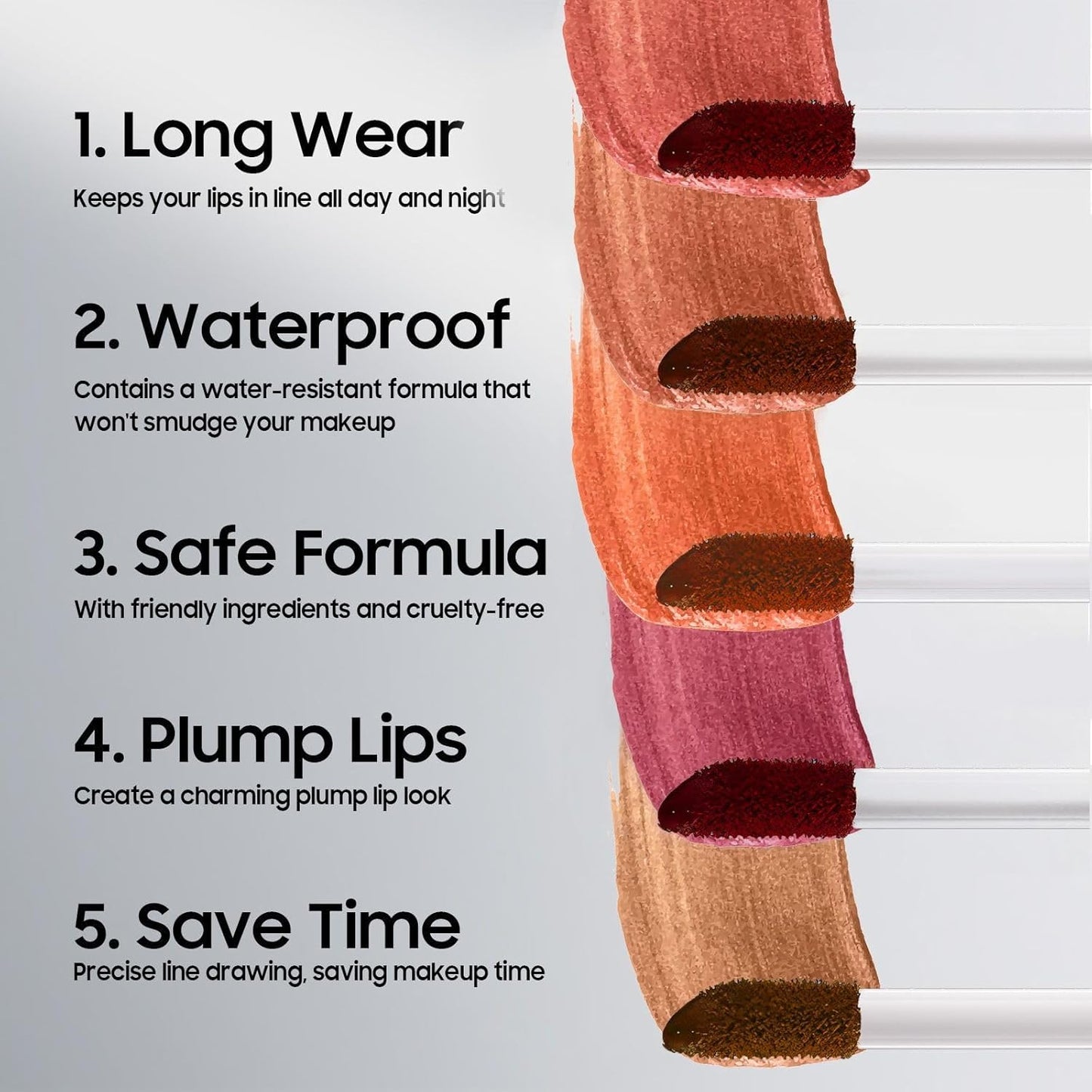 Lip Liner Stain Peel off - Waterproof & Long Lasting Peel Lip Stain Non-Stick Cup, Enhancing Complexion & Nourishing for All Skin Types, Create A Natural Lip Color (Rose, 1 Count)