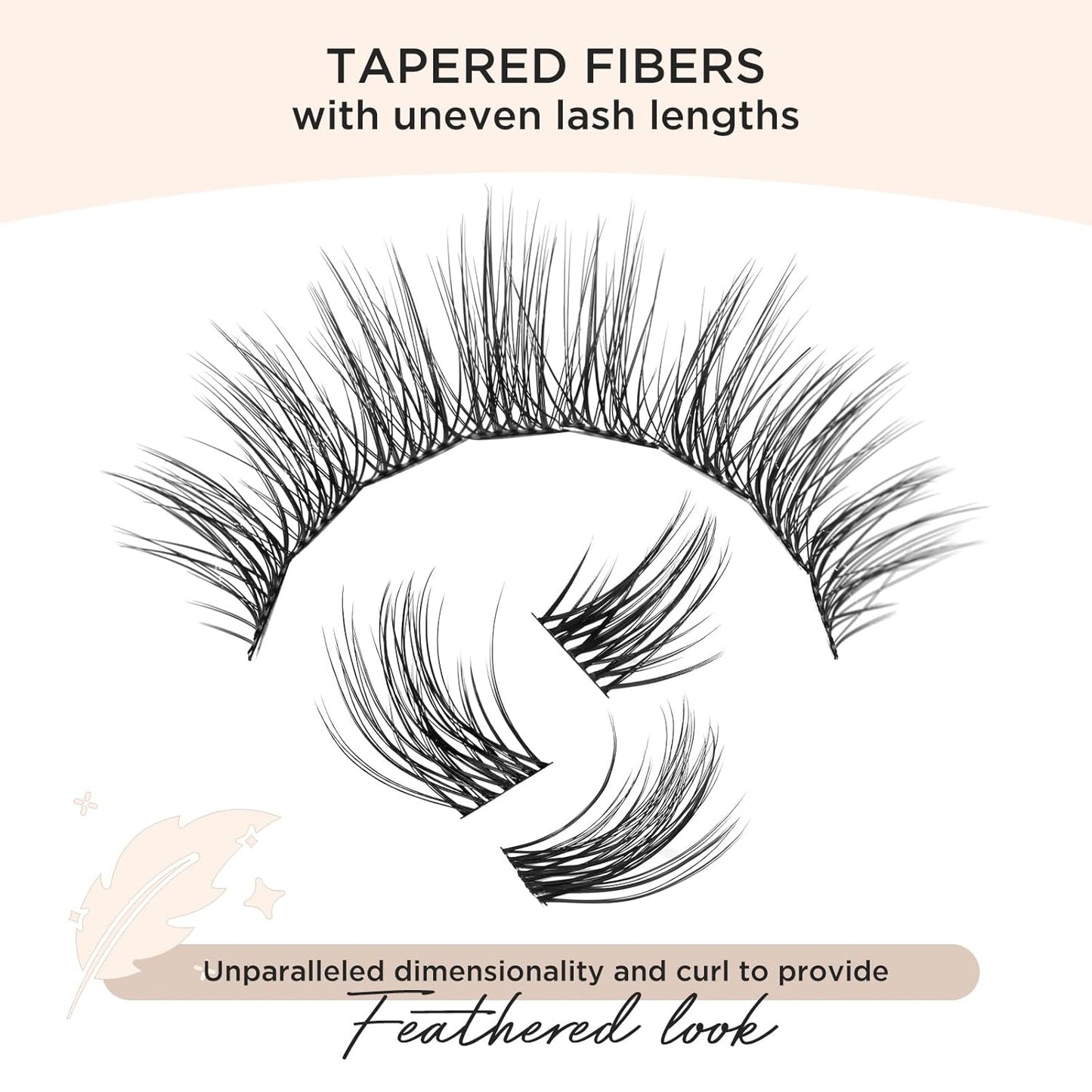 PopUp Lash Clusters 144 Pcs Cluster Lashes DIY Cluster Eyelash Extensions Mega Volume Reusable Individual Lashes Cluster Volume Look Super Thin Band & Soft(705）