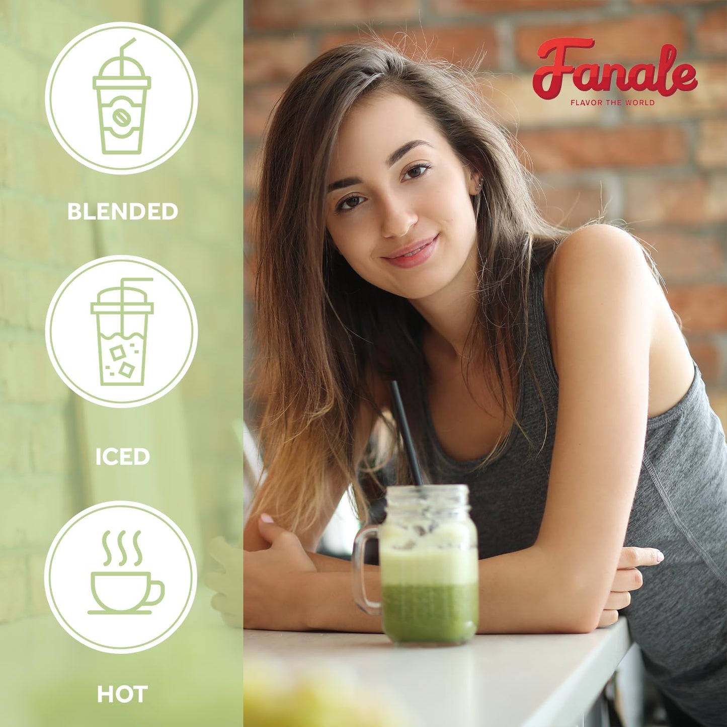 Fanale Premium Thai Green Bubble Tea Flavoring Powder for Boba Tea| Perfect for Baking, Smoothies, Desserts and Drinks | Instant Boba Bubble Tea Powder for Milk Tea - 2.2 Pounds (Pack of 20)