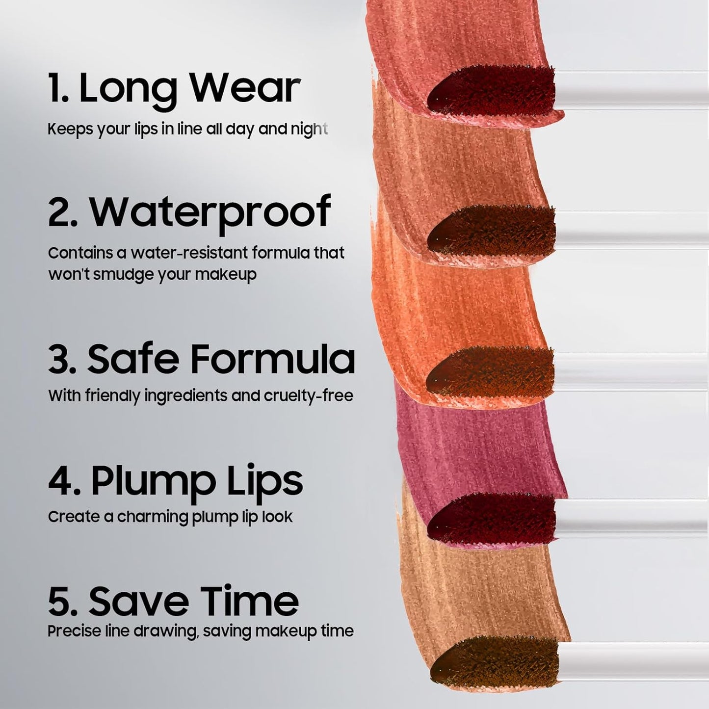 Peel Off Lip Liner Stain - Non-Stick Cup Lip Comfortable Vivid Color Peel Lip Stain Transfer-Proof & Long - Wear, Create Beauty & Charming Lip Makeup For All Skin Types with All-Day (#02 Cocoa)