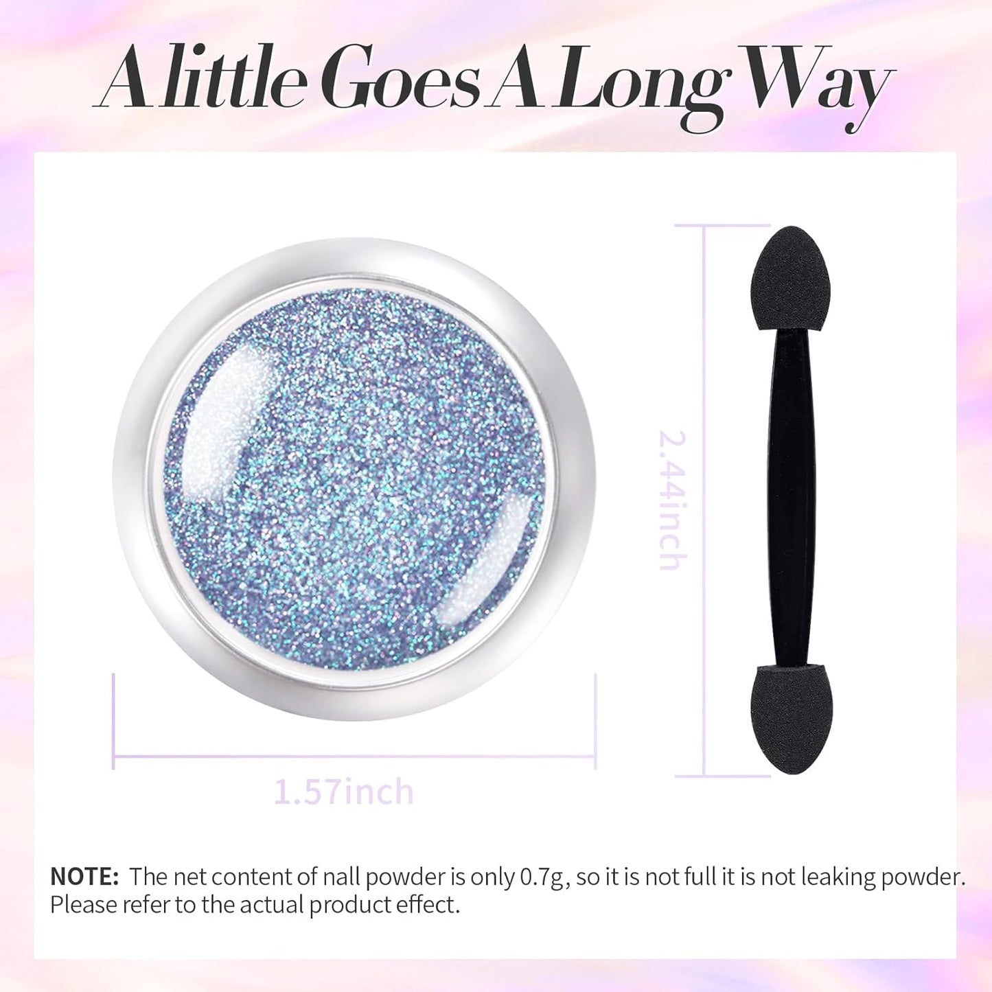 Born Pretty Cat Magnetic Eye Nail Powder Auroras Holographic Iridescent Nail Chrome Powder Chameleon Nail Powder Holographic Effect Glitter Pigment Dust for Nail Art Manicure DIY Design