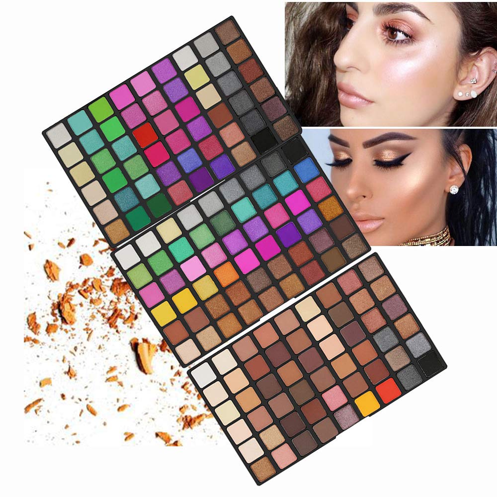 162 Colors Hightlight Eyeshadow Palette Makeup Gift Set, FantasyDay Professional Long Lasting Waterproof Matte Highly Pigments Shiny Shimmers Glitter Makeup Palette Colorful Cosmetic Eye Shadow Pallet