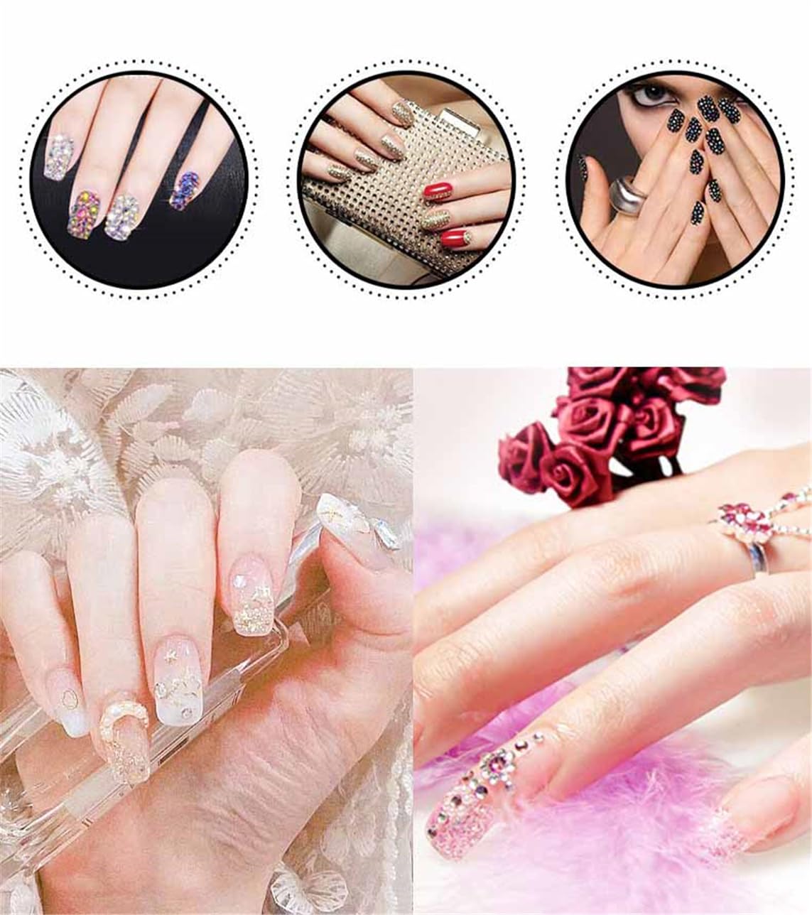 4500 Pcs SS12 3mm AB Flatback Rhinestones for Nails Art Crafts Glitter Round Shine Gems Crystals DIY Clothes Shoes （Light RoseRed AB）