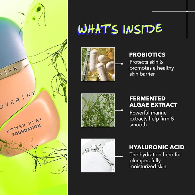 COVER FX Power Play Foundation - Shade M2 - Buildable Full Coverage - Waterproof Sweat-Proof Transfer-Proof - Natural Matte Finish - All Skin Types